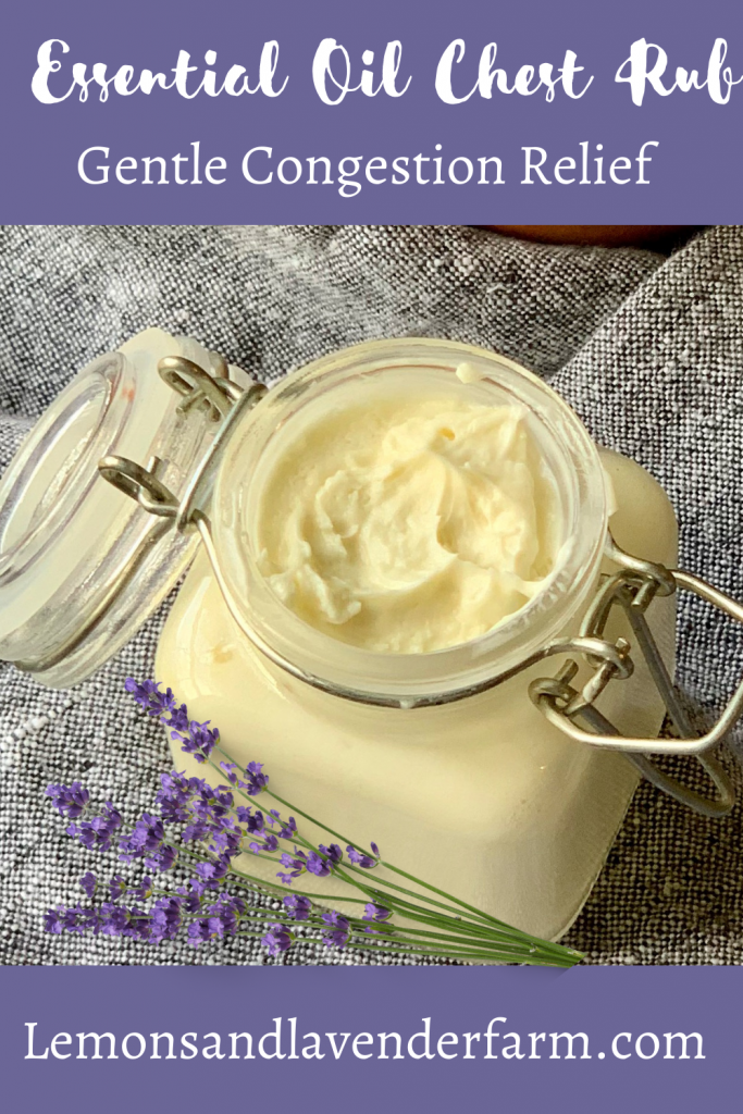 NaturalnEssential Oil Vapor Rub Congestion Relief in a jar Pinterest Pin 