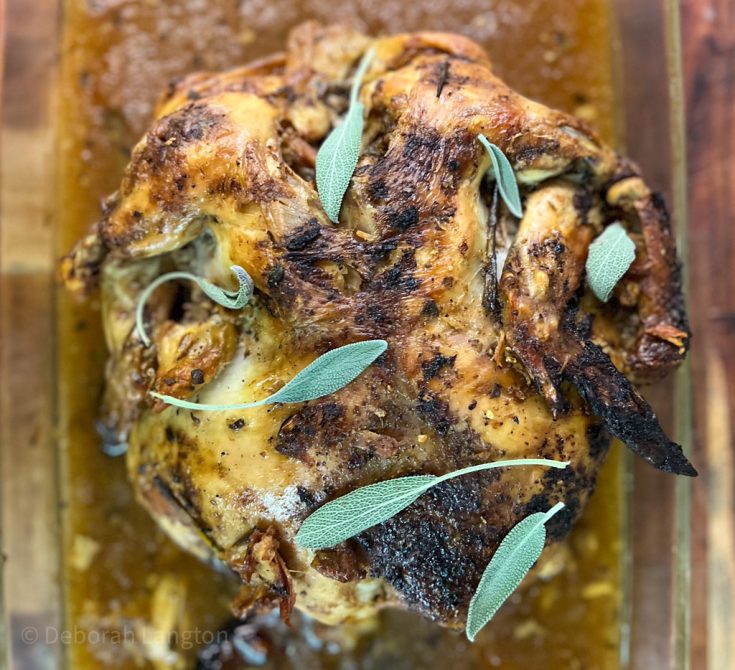 Roasted Chicken with sage