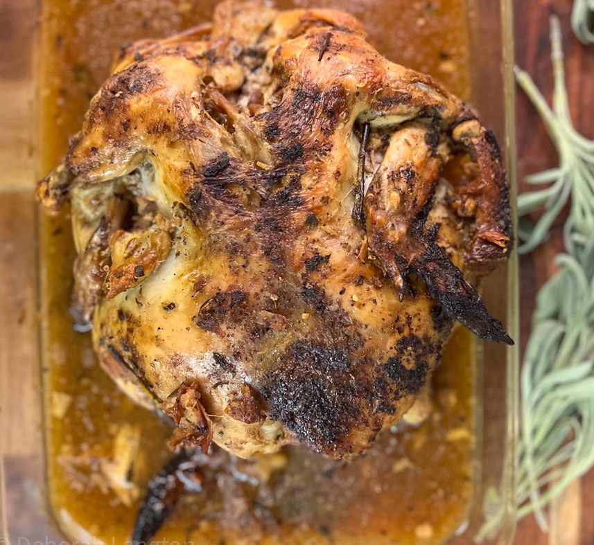 Oven Roasted Herbed Chicken with sage bouquet 